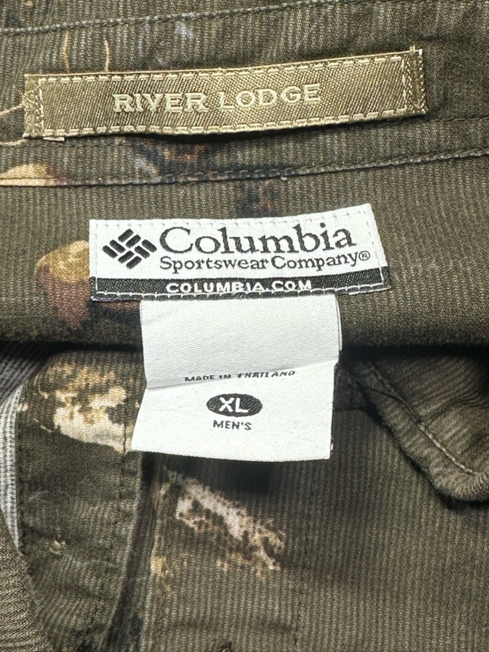 Columbia River Lodge Olive Green Corduroy Elk  Button Shirt Mens XL #outdoors - Picture 4 of 8